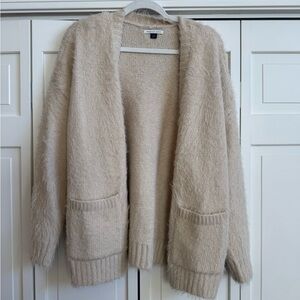 American Eagle - Crazy Soft Beige Cream Open Front Cardigan